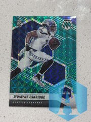 2021 Panini Mosaic D'Wayne Eskridge #319 Green Mosaic Prizm RC Rookie